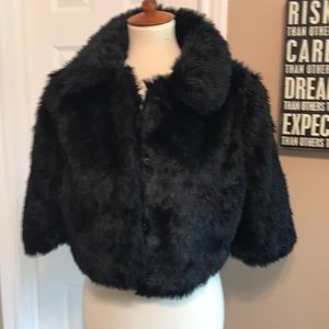 NWOT Tex Max Azria faux fur coat medium ⭐️